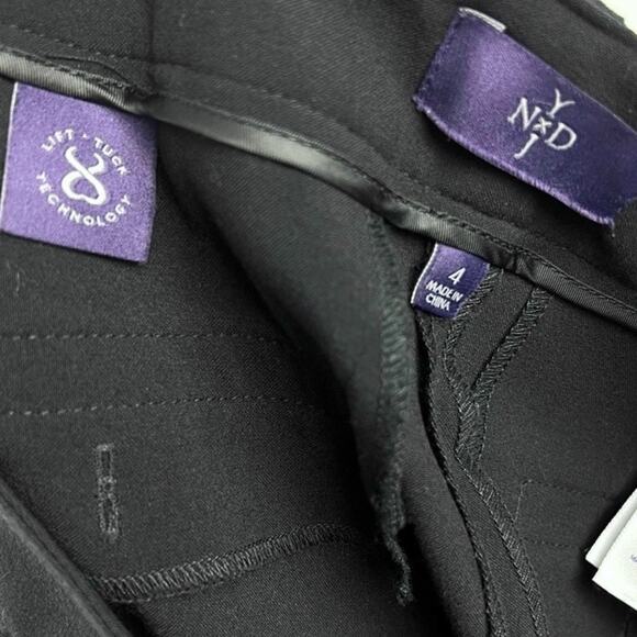 NYDJ Black High Waisted Lift & Tuck Pleated Straight Pants 4/ Small Career - Picture 3 of 7